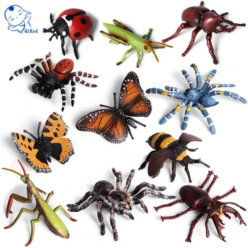 Rovar Állatok Modell Pillangó Szöcske Pókember Akciófigurák Sáska Figura Méh Miniatűr Fejlesztő Játék Gyermekek Gyerek Ajándék