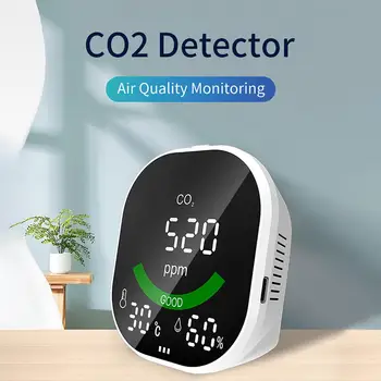 A levegő Monitor CO2 Szén-Dioxid-Érzékelő Üvegházhatású Raktár Levegő Minősége Hőmérséklet Páratartalom Monitor Gyors Mérési Méter