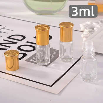 Nagykereskedelmi Átlátszó Üveg Roll Üveg Minta Vizsgált illóolaj Injekciós Üveg Labdát Üres 3ml Szájfény Újratölthető Palackok