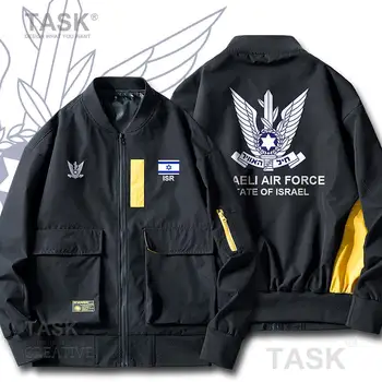 Katonai Kabátok légierő Izrael Izraeli IL Zsidó ISR Motoros Kabátok Hip-Hop Slim Fit Pilóta Kabátok, Férfi Bomber dzseki