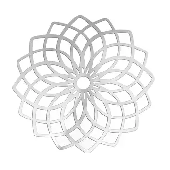 Divat Rozsdamentes Acél Díszítmények Megállapítások Virág Tompa Színű, Üreges 5,1 cm(2