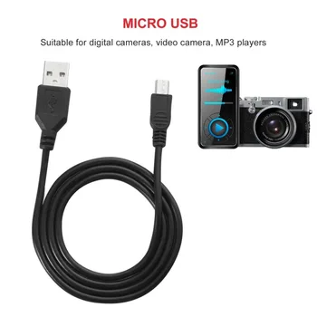 Nagysebességű USB 2.0-80cm Férfi Egy Mini B 5 tűs Töltő Kábel Digitális Kamerák Hot-swap USB-Töltő Kábel, Fekete