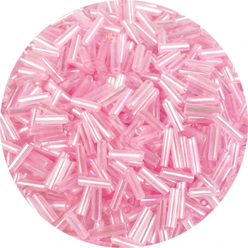Rózsaszín 2x6mm cseh üveg cső kürt üveg mag távtartó gyöngyök 500pcs Osztrák kristály hosszú cső gyöngyök, a DIY ékszer készítés