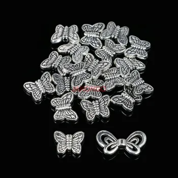 JAKONGO Antik Ezüst Bevonatú Pillangó Távtartó Gyöngy Ékszerek Készítése Laza Gyöngyök DIY Kézzel készített Tartozékok