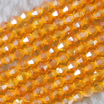 14 színben üveg kristály 4*4mm bincone alakú 110pcs/strand divat diy laza távtartók gyöngyök diy ékszerek megállapítások tartozékok B1102