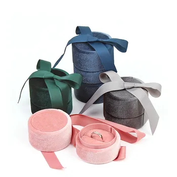 2020-ra az új stílus több szín Magas minőségű szalag pamutflanel első-dekoráció doboz nyaklánc&gyűrű doboz ajándék dobozok ékszerek