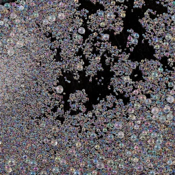 1 Doboz 0.6-3mm Mini Buborék Labdát Gyöngyök Alsó Színes Rózsaszín Kristály Üveg Gyöngyökkel DIY UV Gyanta Kitöltése 3D Nail Art Dekoráció