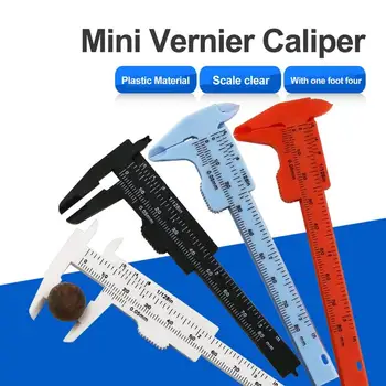 DIY Mini Műanyag Standard Vernier Féknyereg 80mm/0.01 mm-es Nyomtávú Mikrométer Faipari Fémmegmunkálás Pontos Mérési Eszközök