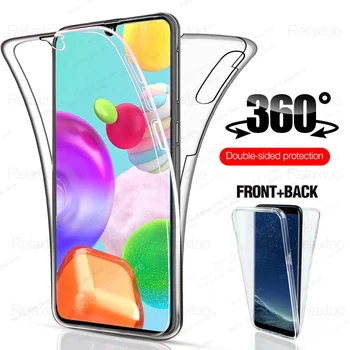 360 Full Clear Tok Samsung Galaxy A41 A51-Es A71 Puha Szilikon Mobiltelefon Borító Samsung A01 A81 A91 41 51 71 01 Coque Közelében