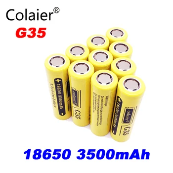 Colaier 18650 3500 mAh G35 3,7 V Li-Ion Újratölthető Akkumulátor 20A Lítium Akkumulátor Magas Lefolyó Flashinglight +DIY Nikkel