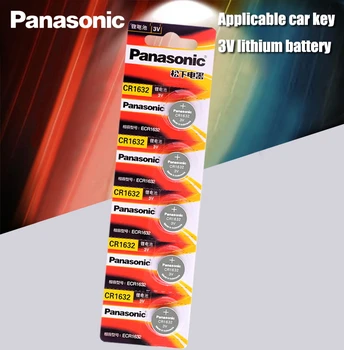 5db Panasonic cr1632 gombelem gombelem 3v nézni távirányító kocsikulcsot DL1632 ECR1632 GPCE1632 lítium akkumulátor