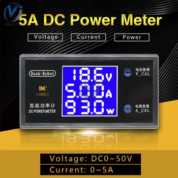 DC 0-50V/100V 5A 10A 250W 1000W Digitális Kijelző Voltmérő Árammérő Wattmeter Feszültség Áram Mérő LCD Érzékelő Tesztelő