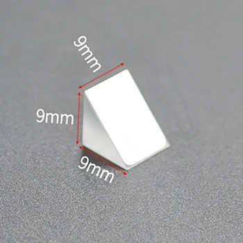 9*9*9 mm-es derékszögű külső Reflexió Bevont Alumínium-Fólia, Lézer Kísérlet optikai prizma